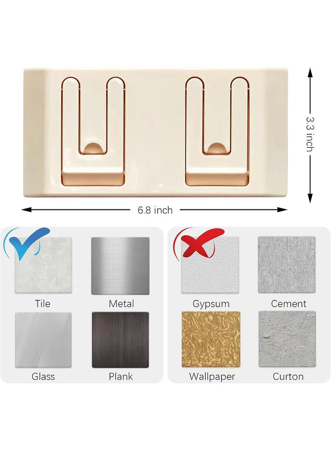 خطاف قابل للطي مخفي، حامل معاطف مثبت على الحائط، خطاف بلاستيكي حديث مخفي، متين، ذاتي اللصق، موفر للمساحة، سهل التثبيت - Image 5
