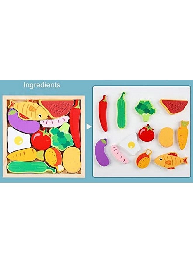 سمونيو لعبة تركيب الصور المقطوعة الخشبية ثلاثية الأبعاد المصنوعة يدويًا للأطفال بعمر 3 سنوات فما فوق؛ مكعبات لعب متعددة الألوان لتعلم الحروف الأبجدية والأرقام للأولاد والبنات (16 سم × 16 سم، المكونات) - Image 4