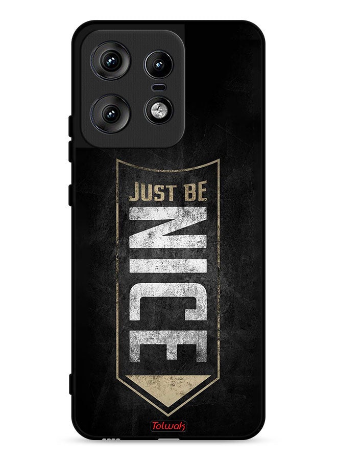 Tolwak Motorola Edge 50 Pro 5G Protective Case Cover Just Be Nice - Image 1