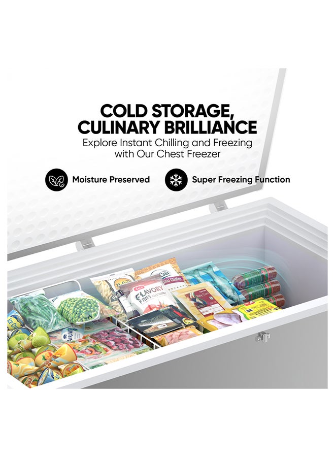 NIKAI 440L Gross / 400L Net, Single Door Chest Freezer With Storage Basket, High Energy Efficiency Cooling System, Adjustable Temperature, Child Lock, Silent Operation, Ideal For Home And Restaurants 440 L 620 kW NCF440N7S Silver - Image 4
