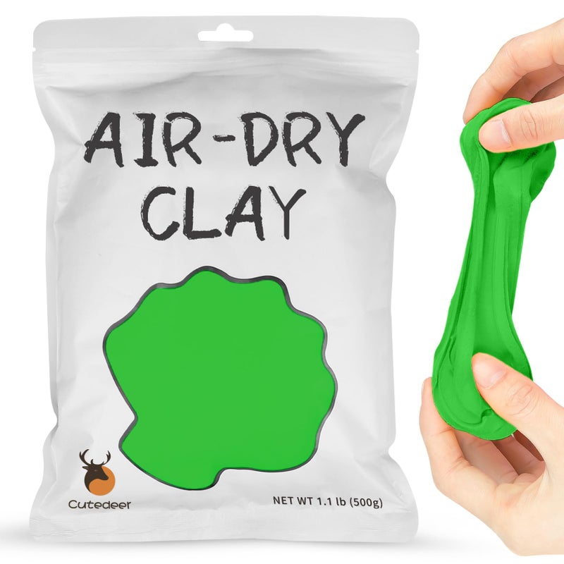 Cutedeer Green Air Dry Clay 11lb Foam Modeling Clay Soft Squishy Molding for Kids Adults Arts Crafts Project Slime Supplies11lb 1 Pack Green - Image 2