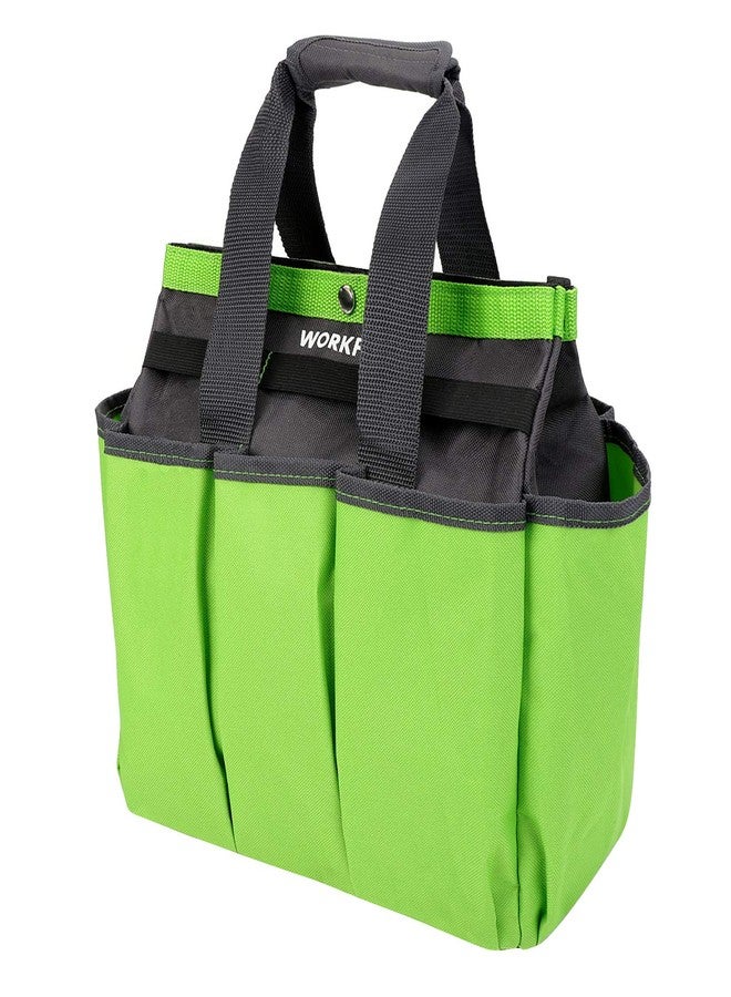 WORKPRO Garden Tool Bag, 8 Pockets Gardening Bag, Heavy Duty Oxford Garden Tote Caddy (Tools NOT Included), 12" x 12" x 6" - Image 2