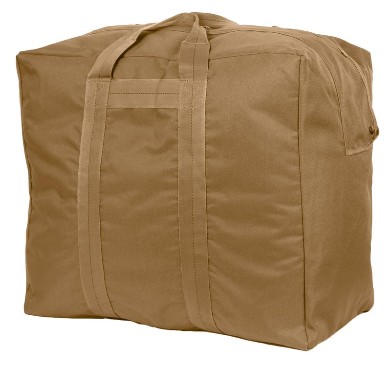 Rothco Enhanced Aviator Kit Bag - Heavy-Duty Outdoor Gear Carry Bag for Additional Storage, Coyote Brown