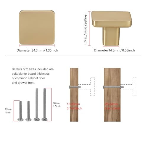 TUNNY 10 Pack Classic Cabinet Knob-Champagne Bronze Single Hole Furniture Hardware Knob for Kitchen Cabinet Bedroom Dresser Furniture Hardware Cabinet Pulls - Image 2