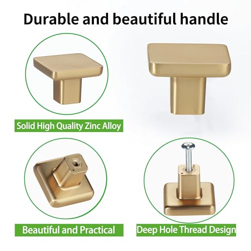 TUNNY 10 Pack Classic Cabinet Knob-Champagne Bronze Single Hole Furniture Hardware Knob for Kitchen Cabinet Bedroom Dresser Furniture Hardware Cabinet Pulls - Image 3