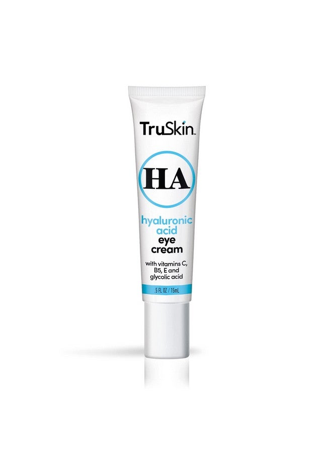 تروسكن كريم تروسكين للعينين لعلاج الهالات السوداء والانتفاخات - مع حمض الهيالورونيك وحمض الجليكوليك وفيتامينات سي وبي 5 وإي لترطيب البشرة الحساسة تحت العين - كريم الهالات السوداء تحت العين للنساء، 0.5 أونصة سائلة - Image 2