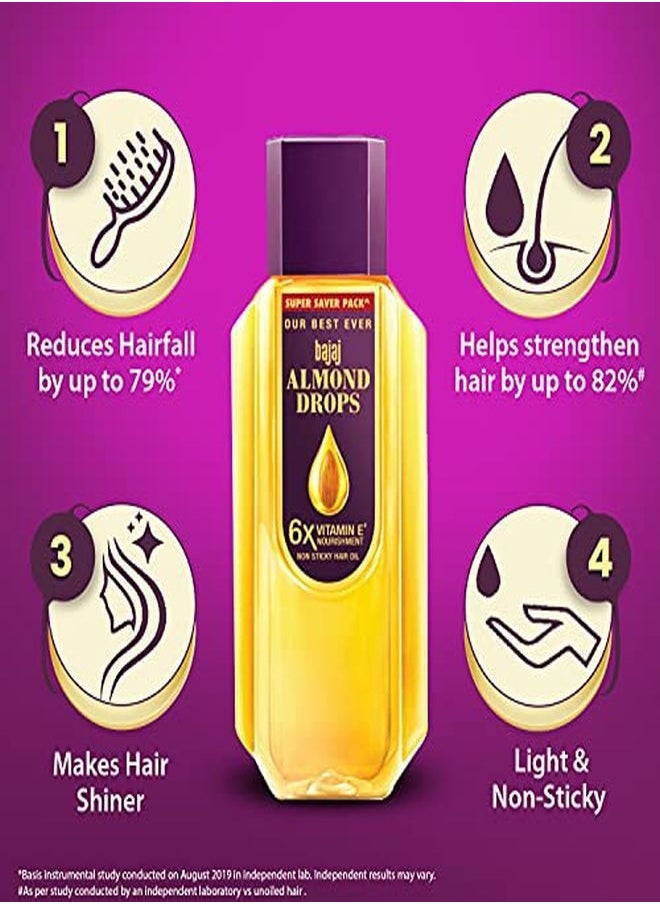 Bajaj - Almonds Drops Hair Oil, Pack Of 1, 650Ml - Image 1