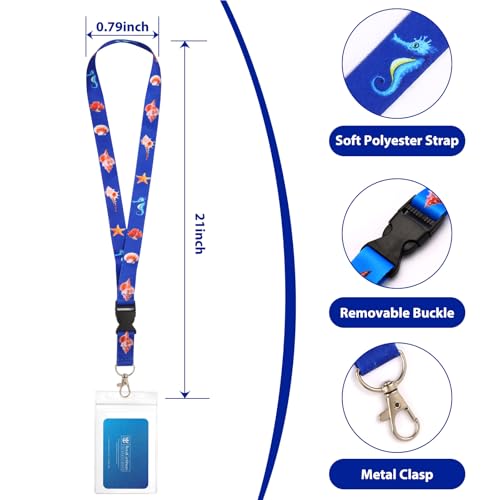 Qsszk Cruise Lanyards, 5 Pack Waterproof Cruise Lanyard with ID Badge Reel Holder, Detachable Buckle for Cruises Ships Key Cards, Cruise Ship Essentials - Image 3