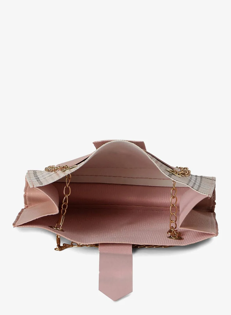 Haute Sauce  Checkered Pink Cross Body Bag for Women | Best Price UAE