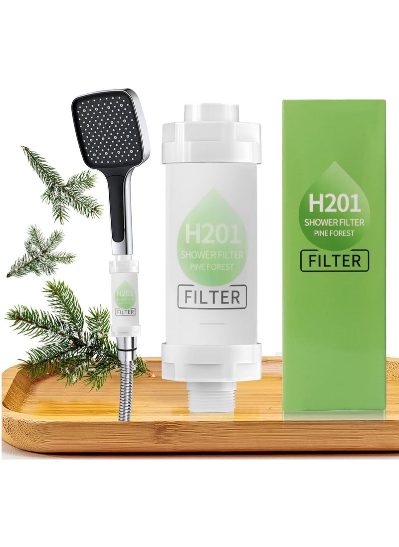 H201 Aromatherapy Shower Head Filter Water Softener Soft and Hair/Skin Fragrance Enhancer Chlorine Remover Bathroom Accessories  - Image 1