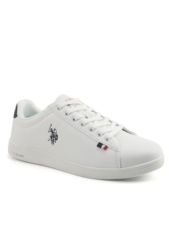 U.S. Polo Assn. Women's White Sneakers with Navy Contrast – Bold Lace-Up Style for Striking Everyday Look  - Image 3