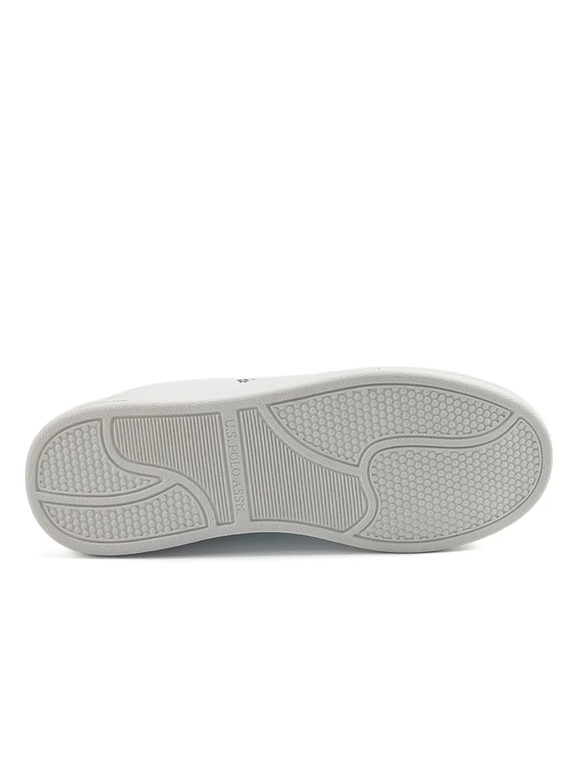 U.S. Polo Assn. Women's White Sneakers with Navy Contrast – Bold Lace-Up Style for Striking Everyday Look