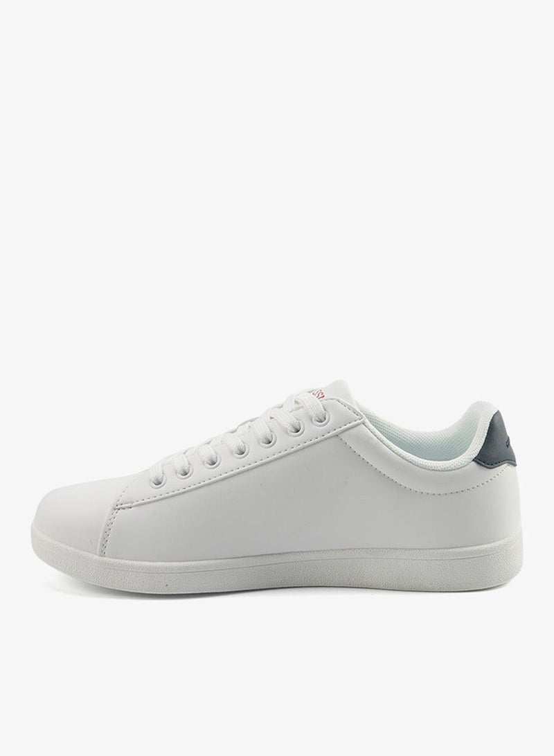 U.S. Polo Assn. Women's White Sneakers with Navy Contrast Shoes - Bold Lace-Up Style for Striking Everyday Look Shoes - Image 2
