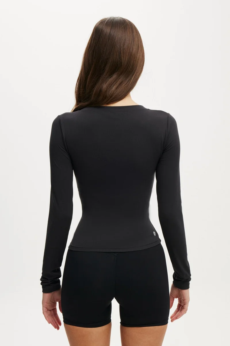 Cotton On  Ultra Soft Plunge Front Long Sleeve for Women | Best Price UAE