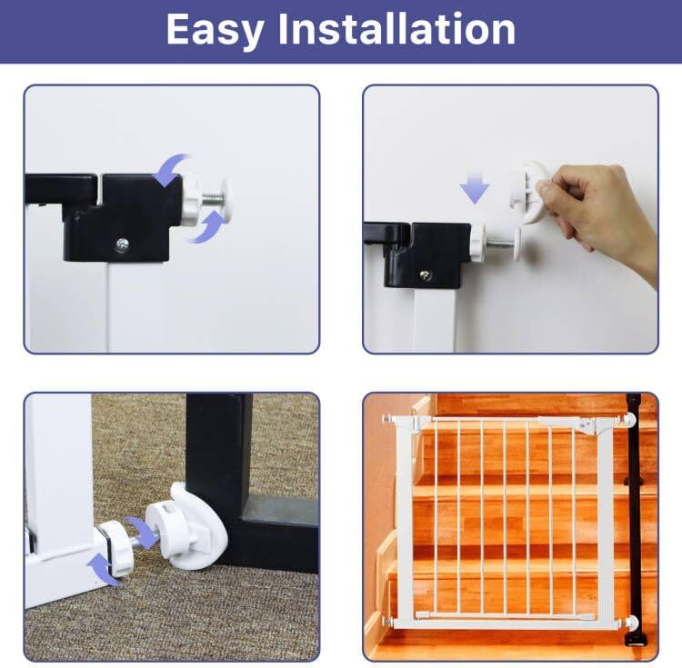 GRENFU Baby Gate Banister Adapter (2 Pack) Universal Hardware for Pressure Mounted Gate on Stairs - Wall Extender for Pets - White - Image 4