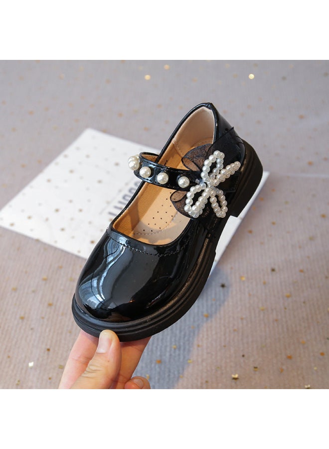 Girl's Princess Shoes Children's Leather Shoes Pearl Mary Jane Spring/autumn Formal Dress Pumps - Image 2