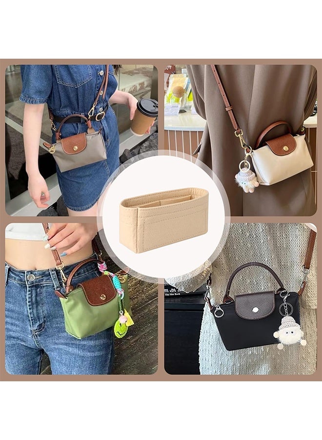 HOME-MART Bag Organizer for Longchamp Small Tote Bag Timid Storage & Finishing Inner Bag Liner Handbags Insert Organizer fit Mini Size - Image 3