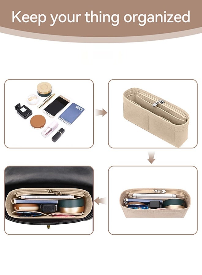 HOME-MART Bag Organizer for Longchamp Small Tote Bag Timid Storage & Finishing Inner Bag Liner Handbags Insert Organizer fit Mini Size - Image 2