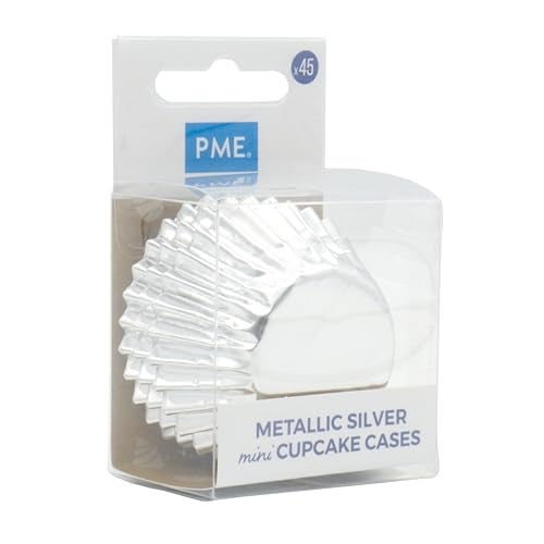 PME Silver Metallic Cupcake Liners, Standard Size - Image 2