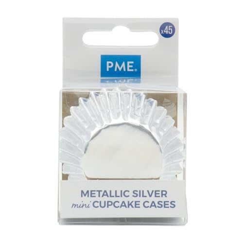 PME Silver Metallic Cupcake Liners, Standard Size - Image 1
