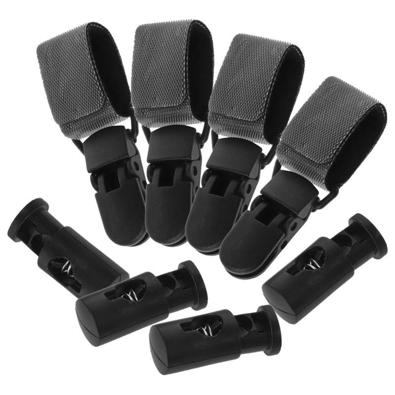 Universal Garden Flag Clips Set 4Pcs with Plastic Stoppers for Outdoor Patio Decor - Image 2
