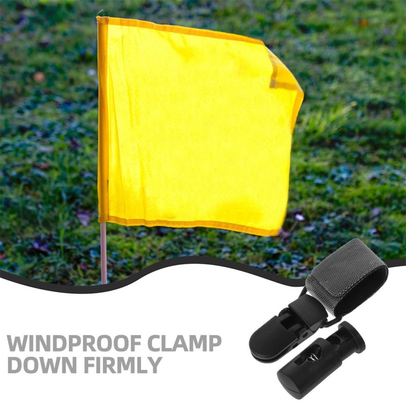 Universal Garden Flag Clips Set 4Pcs with Plastic Stoppers for Outdoor Patio Decor - Image 4