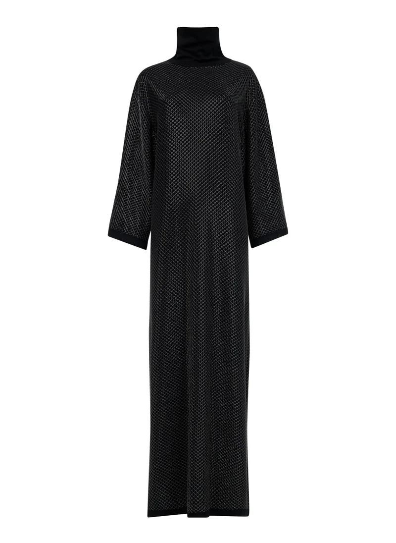 Leem  Metallic Mesh Detail Kaftan for Women | Best Price UAE