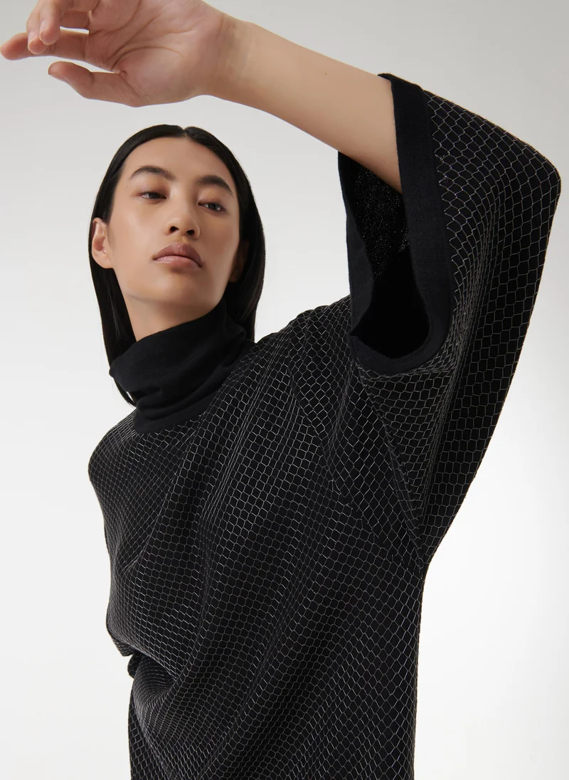Leem  Metallic Mesh Detail Kaftan for Women | Best Price UAE