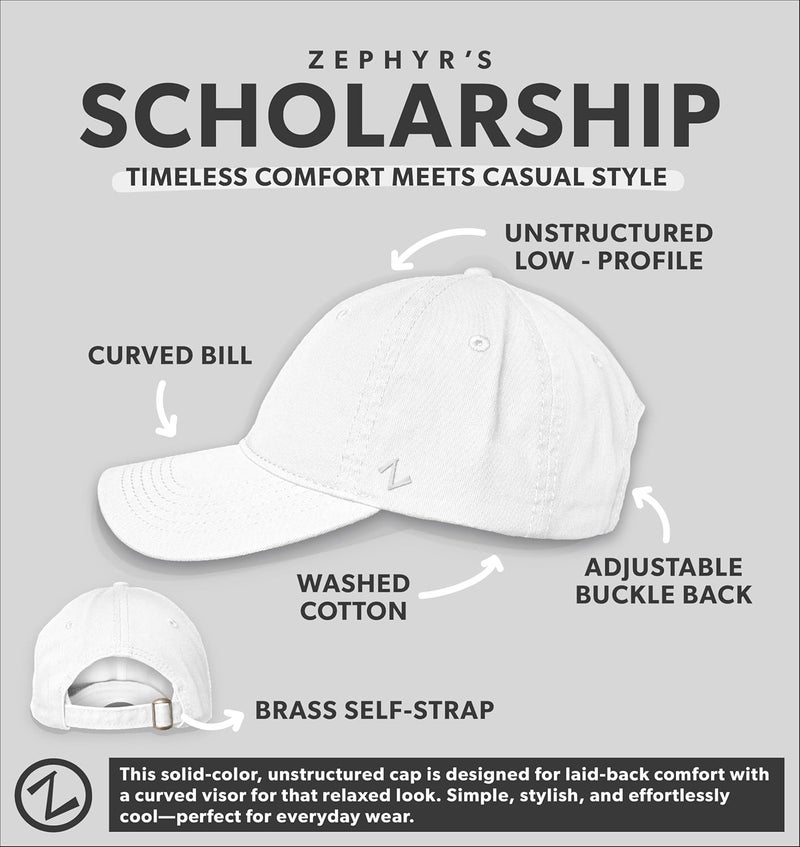 ZHATS NCAA Mens Adjustable Scholarship Hat White - Image 4