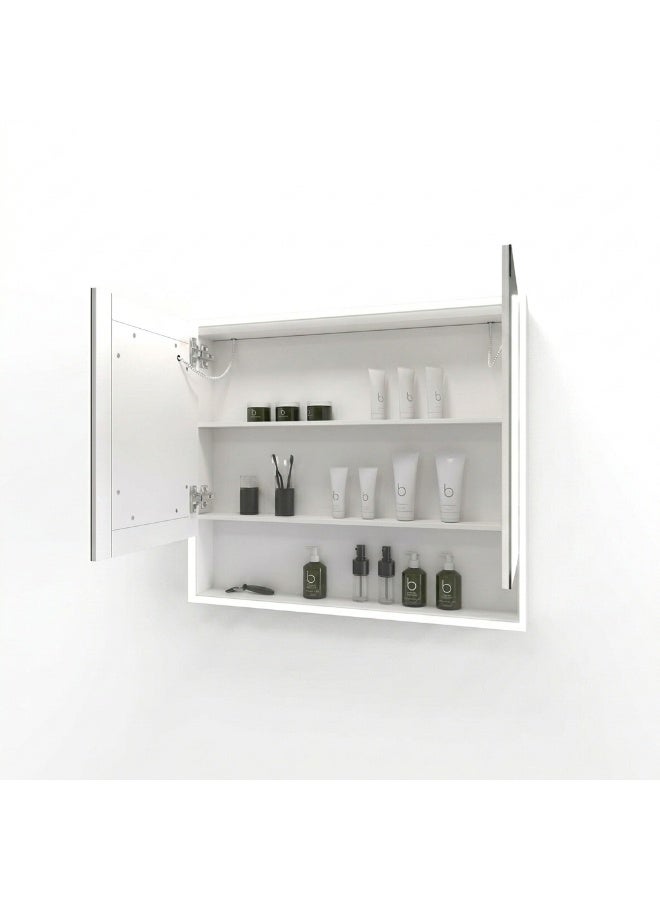 LED Bathroom Medicine Cabinet with Mirror and Dimmer, 32x24 Inch - Image 2