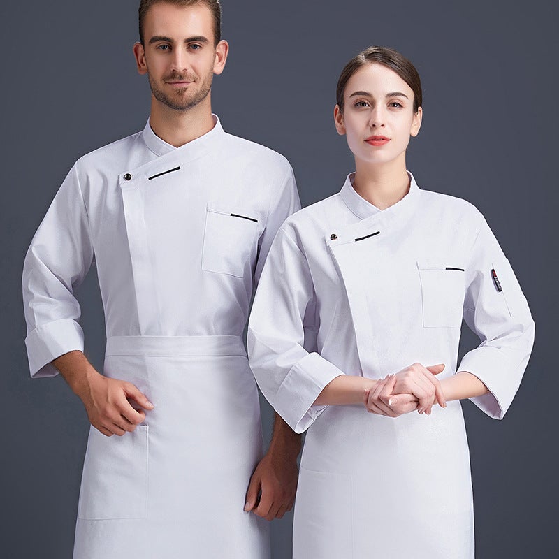 French Chef Long Sleeve Uniforms Breathable [white] long sleeve 