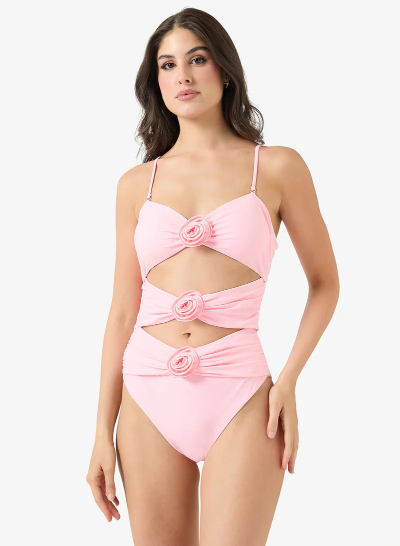 جينجر Bandeau Cutout Detail Swimsuit