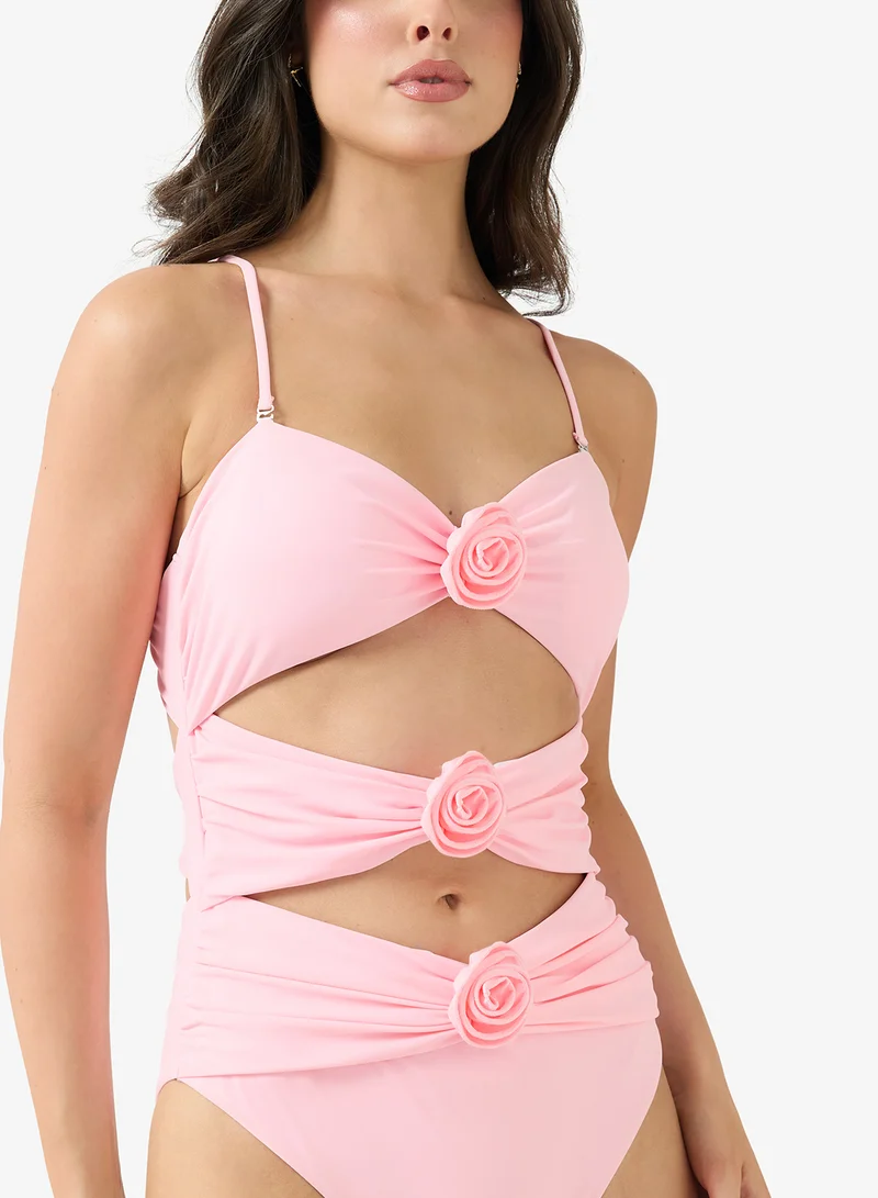 جينجر Bandeau Cutout Detail Swimsuit
