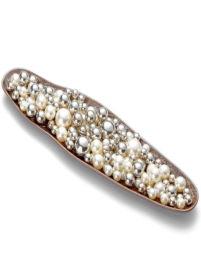 NOTCHIS 50 Pcs Silver Faux Pearls No Hole Plastic Beads Centerpieces Vase Filler Decorations, Ideal for Wedding Table Reception Birthday Party Holding Makeup Brushes Home Decor (Size:14/20/30mm) - Image 3