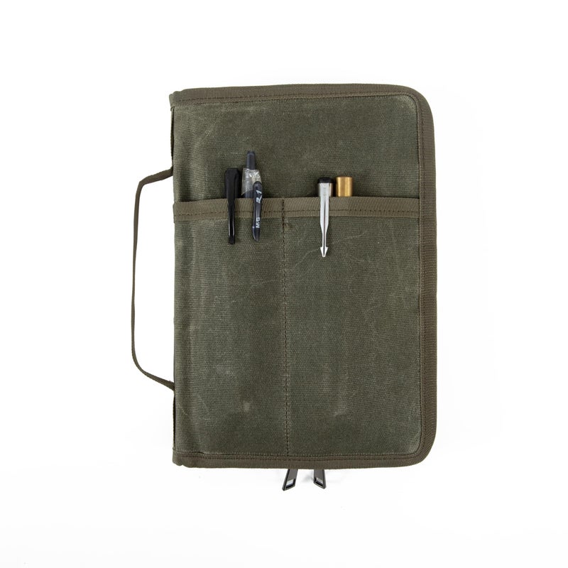 EHRGK A5 Notebook Cover,Zipper Journal Planner Sketchbook Cover,Field Notes Notebooks Cover Notebook Jacket for 5.5 x 8.25 Moleskine A5 LEUCHTTURM,Water Resistant (Army Green) - Image 1