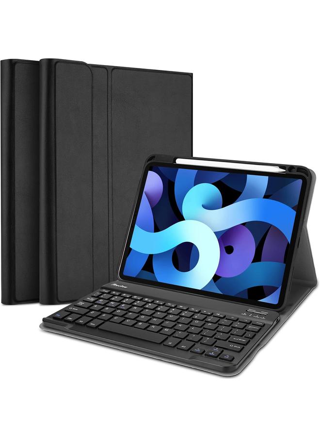 Procases Keyboard Case For Ipad Air 6Th 11 Inch 2024 Ipad Air 5 4 Ipad 10.9 Inch 2022 2020 Case With Magnetically Detachable Wireless Keyboard For Ipad 10.9" Air 5Th 4Th Generation Black - Image 1