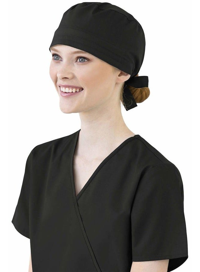 Wonderwink Men Wonderwork Unisex Scrub Cap, Black, One Size