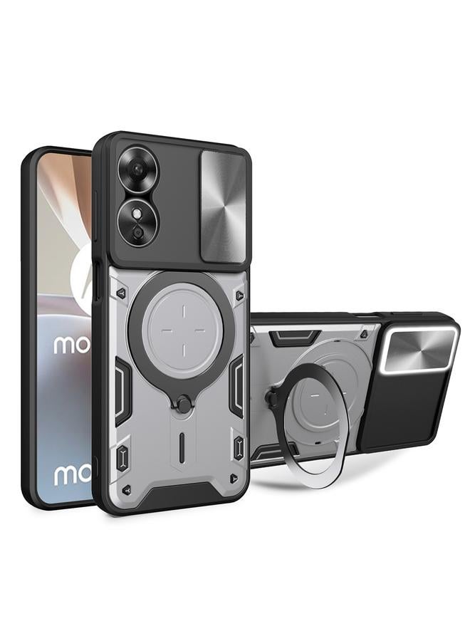 إيروريكس جراب لهاتف OPPO A17 4G CD Texture Sliding Camshield حامل مغناطيسي للهاتف - Image 1