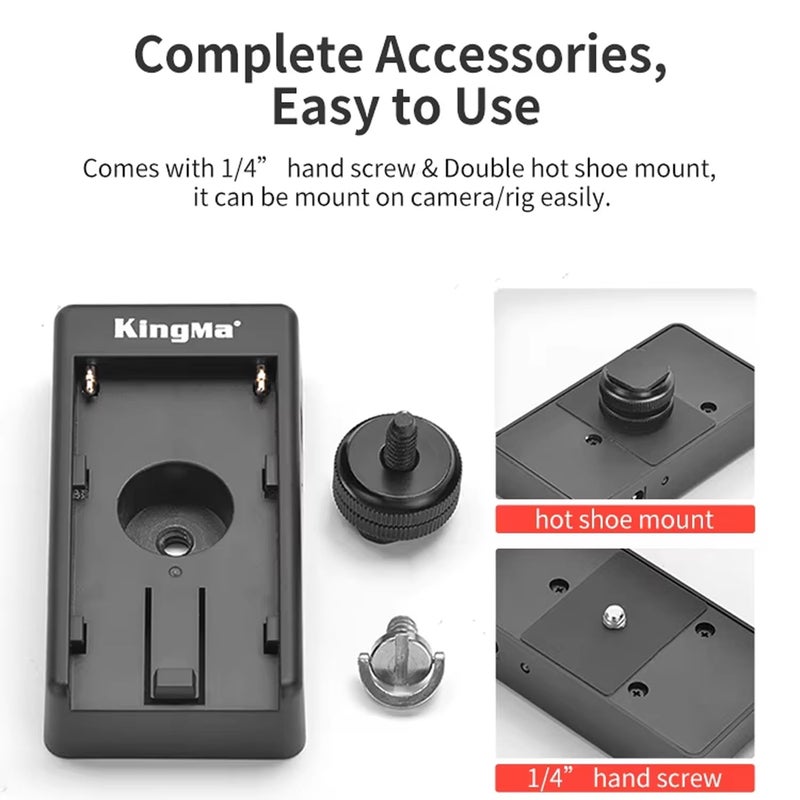 KingMa NP-FZ100 DC Coupler Dummy Battery with NP F-970 Power Adapter Plate System kit Compatible for Sony ILCE-9/A7M3/A7R3/A9 - Image 3