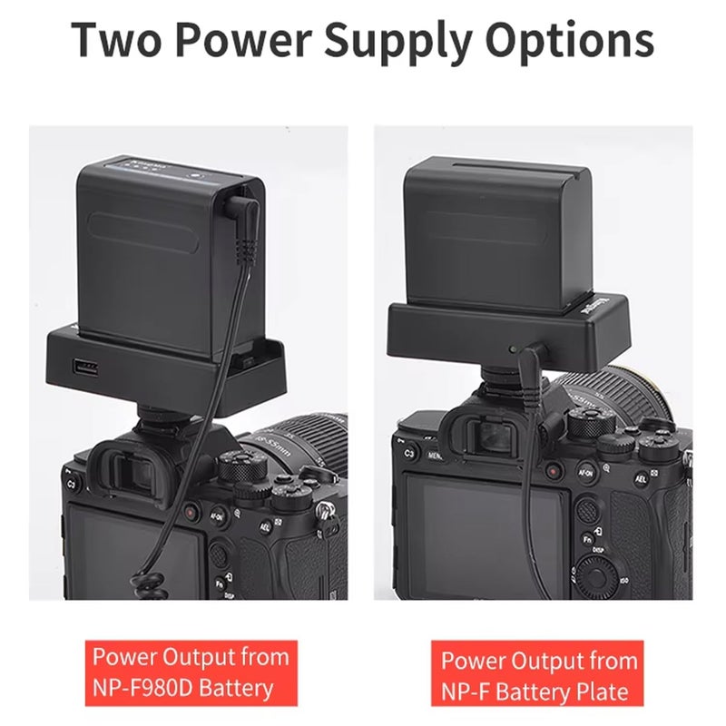 KingMa NP-FZ100 DC Coupler Dummy Battery with NP F-970 Power Adapter Plate System kit Compatible for Sony ILCE-9/A7M3/A7R3/A9 - Image 2