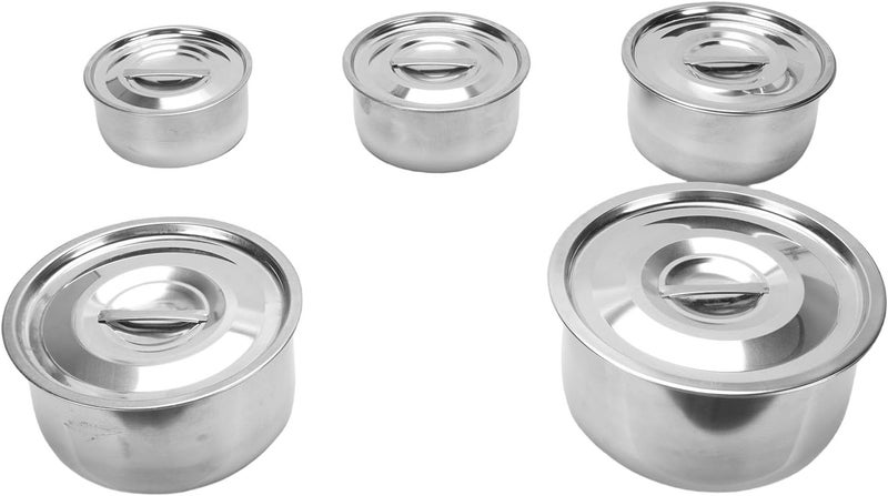 Yosoo 5Pcs Stainless Steel Soup Pot Set, Food Grade Stock Pot with Glass Lid, Dishwasher Safe Cooking for Soup Stew Simmering, Compatible with All Cooktops - Image 5