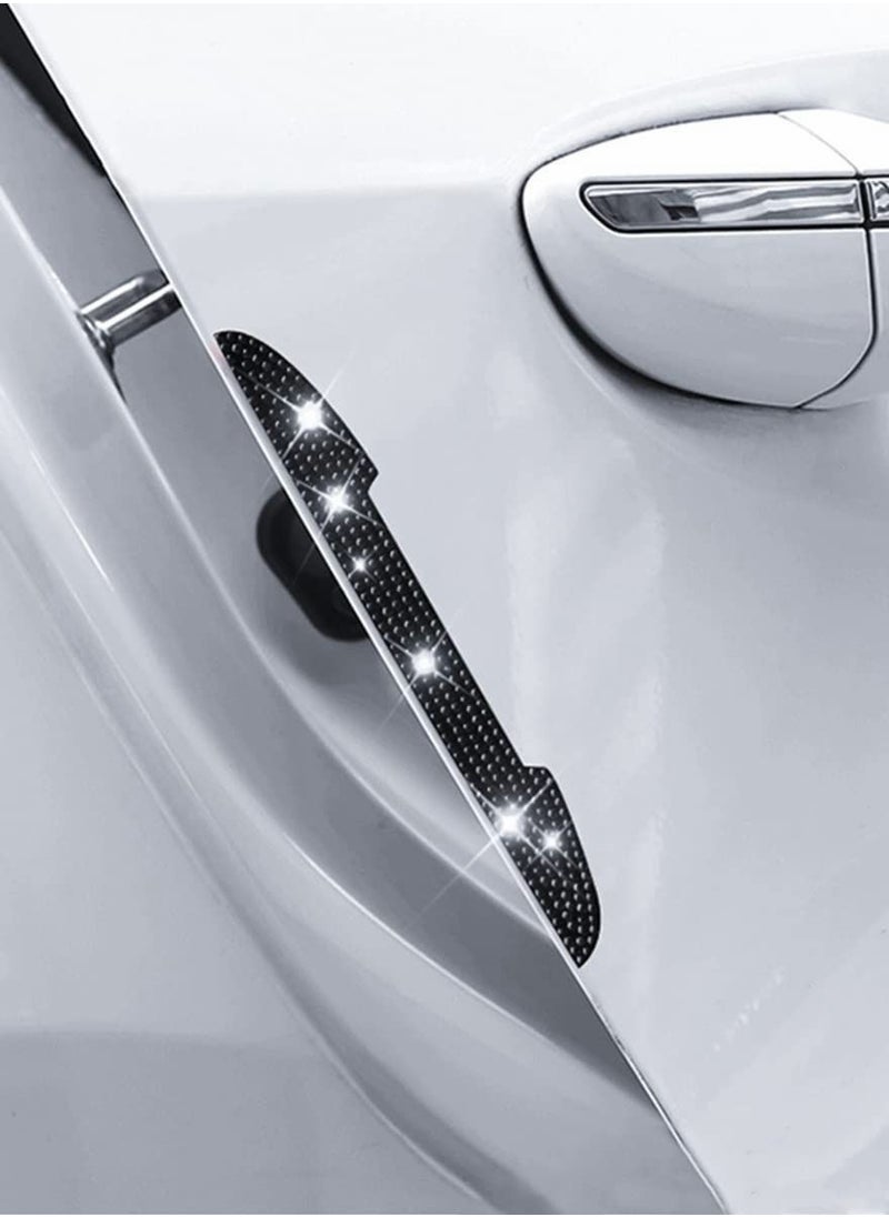 4 Pcs Bling Rhinestone Scratch Protector for Car Side Rearview Mirror