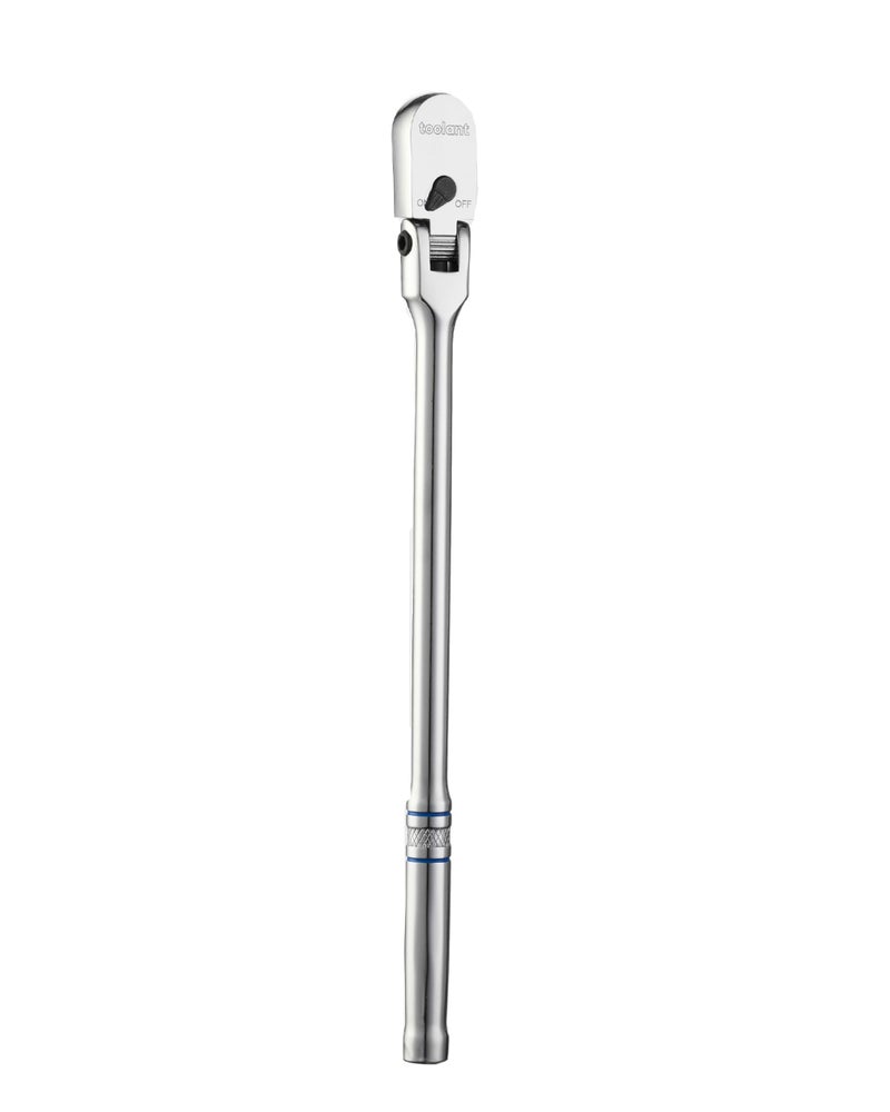 toolant 3/8" Drive Flex Head Ratchet Wrenches, 90 Tooth Compact Flex Head Socket Ratchet Wrench, 12 Inch Length - Image 1