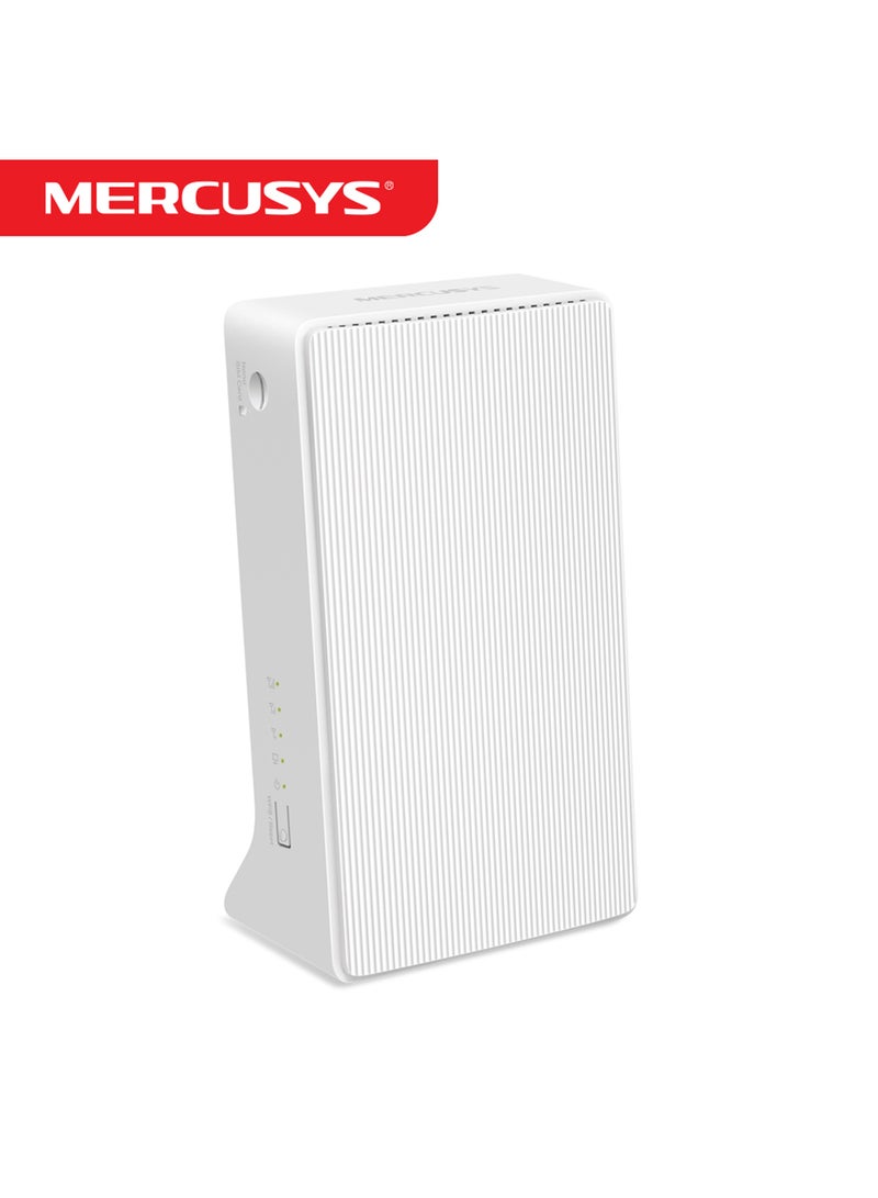 MERCUSYS Cat 4 up to 150 Mbps AC1200 Wireless Dual Band 4G LTE Router, Connect up to 64 Devices, SIM Card Plug and Play, Available WAN Connection, 867 Mbps + 300 Mbps WiFi, External Antennas Ports(MB130-4G) White - Image 1