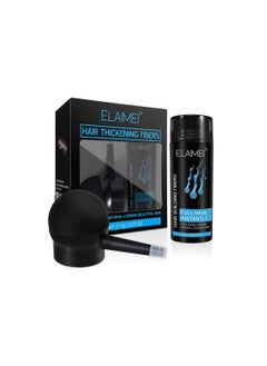Elaimei Hair Fibers For Thinning Hair With Spray Natural Formula Thicker Fuller Hair ( Black )