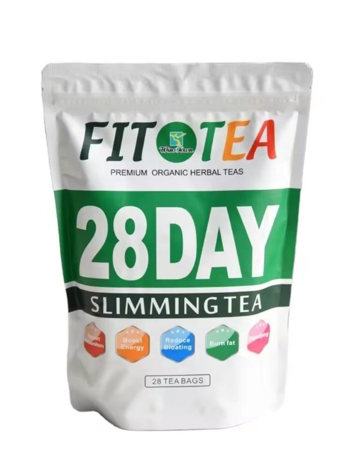 Wins Town - Detox Tummy Tea Bags 28 Days, Slimming Tea Fit Tea 28day Flat Tummy Tea Slim With Moringa, Slimming Diet Herbal Tea (28 Packs) - Image 1