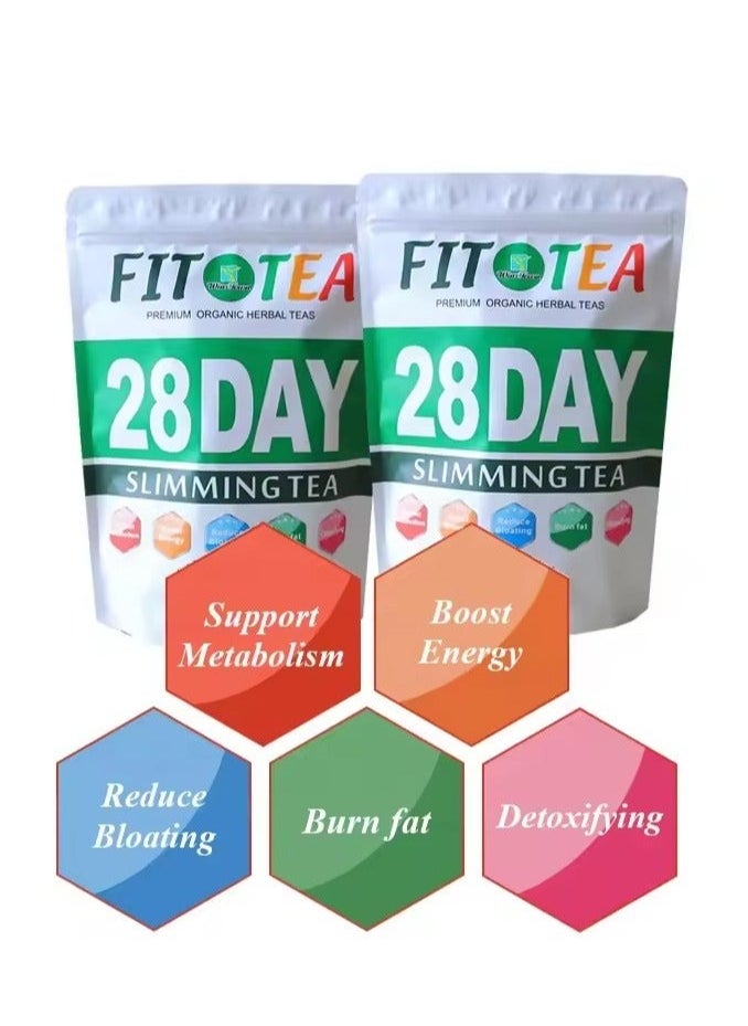 Wins Town - Detox Tummy Tea Bags 28 Days, Slimming Tea Fit Tea 28day Flat Tummy Tea Slim With Moringa, Slimming Diet Herbal Tea (28 Packs) - Image 1