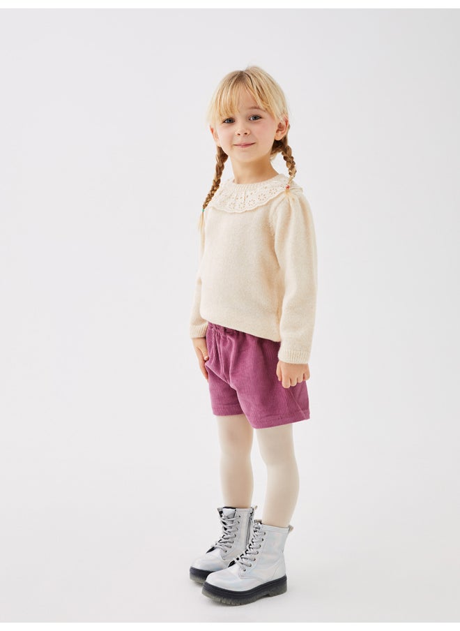 LC WAIKIKI - Crew Neck Long Sleeve Lace Detailed Baby Girl 3-Piece Set - Image 1