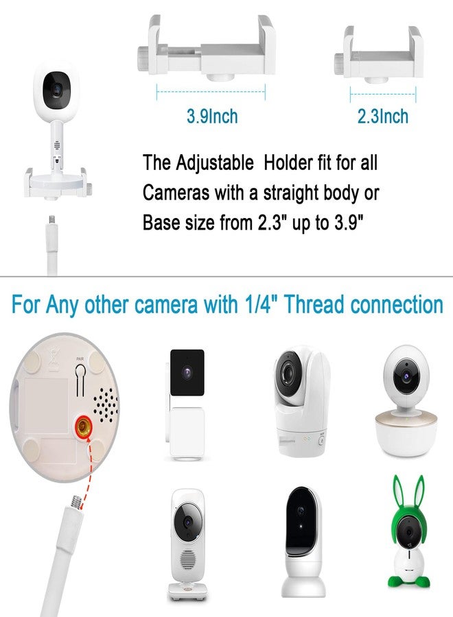 AISVAN Adjustable Height Baby Monitor Floor Stand Holder for Hellobaby HB6560/HB6550 HB65/HB66/HB248 Baby Monitor and Also Compatible with The Nanit Pro Smart Monitor & Flex Stand - Image 4