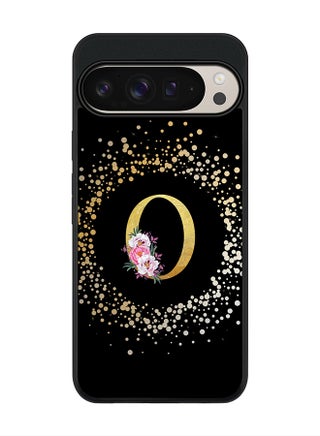 Custom Monogram Floral - O ( Black )